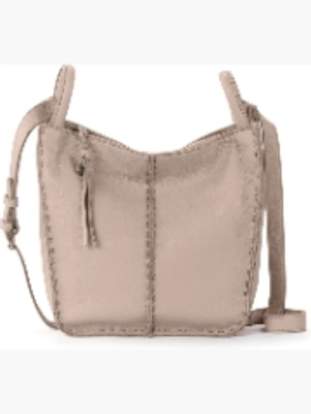 Leather Crossbody Bag - Adjustable Strap, Zip Pockets